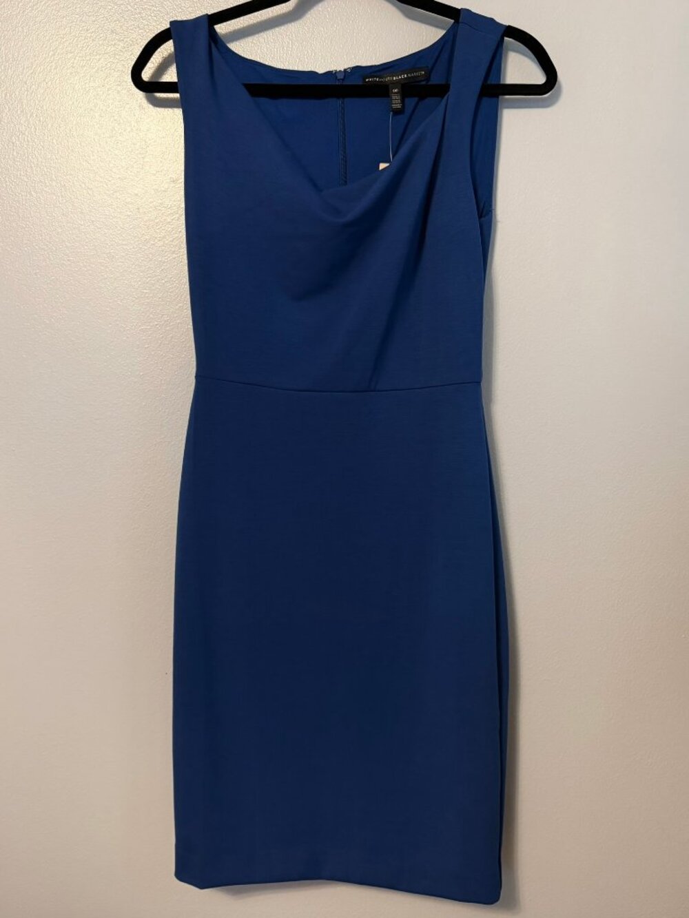 White House Black Market WHBM Dark Blue Sheath Dress Sz 00 NWT